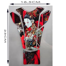 Motorcycle Universal Tankpad, Tank Pad, 3D Tank Pad Stickers, Oil Gas Protector, Tank Protector for SUZUKI YAMAHA Free Keychain