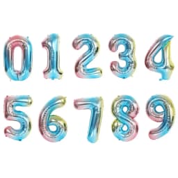 16/32 inch Number Foil Rose Gold Green Silver Discolor Digital Baby Shower Supplies Kid Boy balloons Birthday Party Decoration