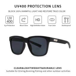 JULI Square Oversized Polarized Sunglasses for Big Heads Men Retro Vintage XXL Super Big SunGlasses UV Protection MJ8023