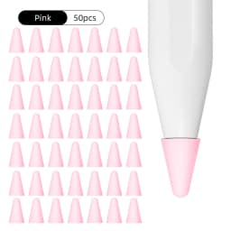 50pcs Pencil Tip Cover For Apple Pencil 2nd 1st Generation Mute Silicone Nib Case For Touchscreen Stylus Pen Case