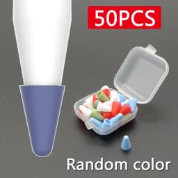 50pcs Pencil Tip Cover For Apple Pencil 2nd 1st Generation Mute Silicone Nib Case For Touchscreen Stylus Pen Case