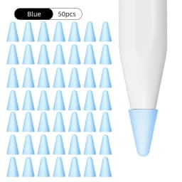 50pcs Pencil Tip Cover For Apple Pencil 2nd 1st Generation Mute Silicone Nib Case For Touchscreen Stylus Pen Case