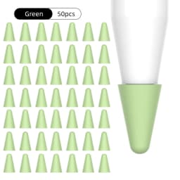 50pcs Pencil Tip Cover For Apple Pencil 2nd 1st Generation Mute Silicone Nib Case For Touchscreen Stylus Pen Case