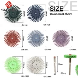 1Inch Radial Bristle Disc Kit Abrasive Brush 2.35mm/3mm Shank Detail Polishing Wheel for Dremel Rotary Tool Accessories