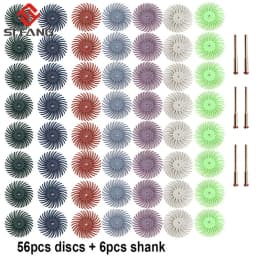 1Inch Radial Bristle Disc Kit Abrasive Brush 2.35mm/3mm Shank Detail Polishing Wheel for Dremel Rotary Tool Accessories