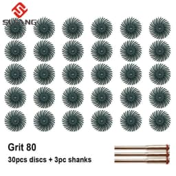 1Inch Radial Bristle Disc Kit Abrasive Brush 2.35mm/3mm Shank Detail Polishing Wheel for Dremel Rotary Tool Accessories