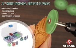1Inch Radial Bristle Disc Kit Abrasive Brush 2.35mm/3mm Shank Detail Polishing Wheel for Dremel Rotary Tool Accessories