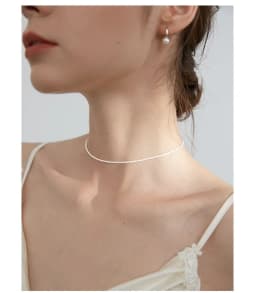 Popular 925 Sterling Silver Sparkling Clavicle Chain Choker Necklace For Women Fine Jewelry Wedding Party Birthday Gift