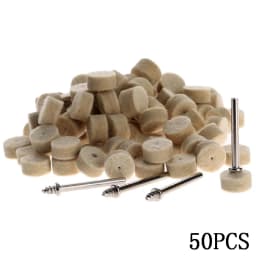 50Pcs/lot 13mm Diameter Grinding Wool Polishing Pads Dremel Accessories Felt Buffing Wheel 3.2 mm Discs Shanks for Rotary Tools