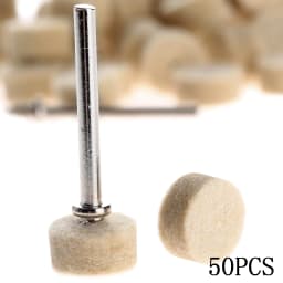 50Pcs/lot 13mm Diameter Grinding Wool Polishing Pads Dremel Accessories Felt Buffing Wheel 3.2 mm Discs Shanks for Rotary Tools