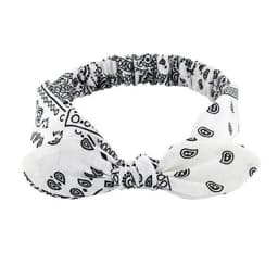 Boho Bow Headbands for Women Vintage Paisley Bandana Flower Printed Hairband Elastic Rabbit ear Head Wrap Cute Hair Accessories