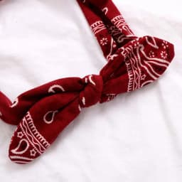 Boho Bow Headbands for Women Vintage Paisley Bandana Flower Printed Hairband Elastic Rabbit ear Head Wrap Cute Hair Accessories