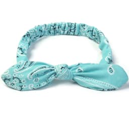 Boho Bow Headbands for Women Vintage Paisley Bandana Flower Printed Hairband Elastic Rabbit ear Head Wrap Cute Hair Accessories
