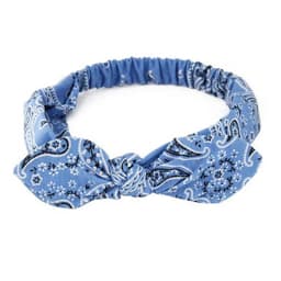 Boho Bow Headbands for Women Vintage Paisley Bandana Flower Printed Hairband Elastic Rabbit ear Head Wrap Cute Hair Accessories