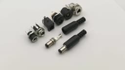 10Pcs DC Connectors 5.5x2.1mm 3.5x1.3mm DC Power Plug Male Female Jack Socket Nut Panel Mount DC Power Adapter Connector 5.5*2.1
