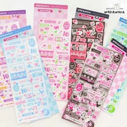 MINKYS New Arrival 3pcs 6pcs Kawaii Bear Ribbon Laser Bling Stickers DIY Scrapbook Stickers Confetti Decoration DIY Photo Frame