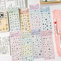 MINKYS New Arrival 3pcs 6pcs Kawaii Bear Ribbon Laser Bling Stickers DIY Scrapbook Stickers Confetti Decoration DIY Photo Frame