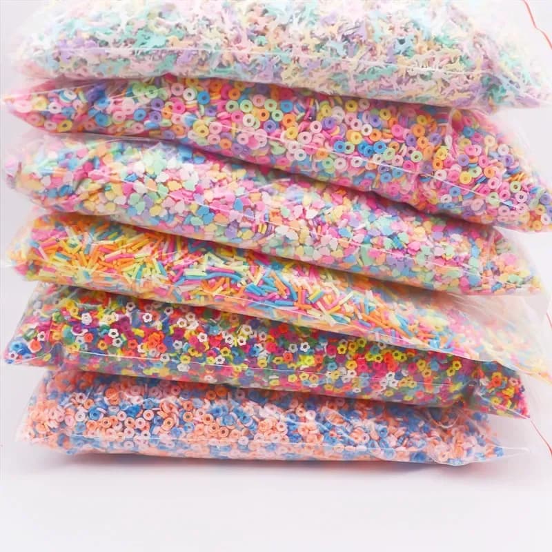 Boxi Slime Star Flower Heart Candy Fruit Slices Multi-series Polymer Clay Sprinkles DIY Nail Art Handmade Accessories 10g