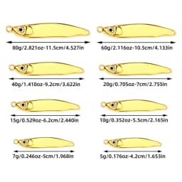 Fishing Lure 10G 15G 20G 40G 60G Spoon Metal Lures Spinnerbait Minnow Sinking Sea Spinner Bait Jig Winter Bass Baits Pesca Hot