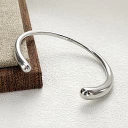 PANJBJ 925 Sterling Silver Feather Adjustable Couple Bangle Gothic Punk Design Women Jewelry Gift Lucky Bracelet Dropshipping