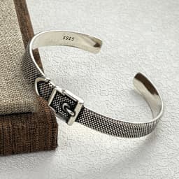 PANJBJ 925 Sterling Silver Feather Adjustable Couple Bangle Gothic Punk Design Women Jewelry Gift Lucky Bracelet Dropshipping