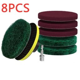 3/4 Inch Drill Power Brush Tile Scrubber Scouring Pads Cleaning Kit Household Cleaning Tool for Bathroom Floor Tub Polishing Pad