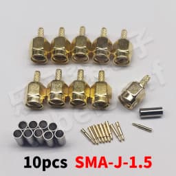 10pcs Coaxial RF Connector RP-SMA-J/K-1.5 Reverse Polarity Male Head Female Pin WIFI Antenna Extension Cable Connector