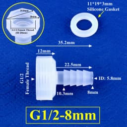 5~200pcs G1/2 Female Thread To 4~20mm PP Direct Connector Micro Irrigation Garden Water Pagoda Hose Joint Aquarium Tank Fittings