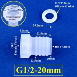5~200pcs G1/2 Female Thread To 4~20mm PP Direct Connector Micro Irrigation Garden Water Pagoda Hose Joint Aquarium Tank Fittings
