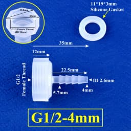 5~200pcs G1/2 Female Thread To 4~20mm PP Direct Connector Micro Irrigation Garden Water Pagoda Hose Joint Aquarium Tank Fittings