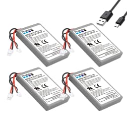 For SONY PS4 Pro Slim LIP1522 Dualshock 4 V1 V2 Wireless Controller Playstation GamePad 4x 2000mAh Rechargeable Battery