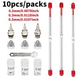 3pcs set 0.2/0.3/0.5mm Airbrush Nozzle Needle Airbrushes Spray Gun Spraying Paint Sprayer Replacement parts Tool Accessories