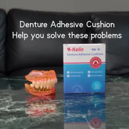 Y-Kelin Denture Adhesive Cushion 30/90/150 Pads / Pack Lower Natural Strong All Day Hold Comfort  Cushions