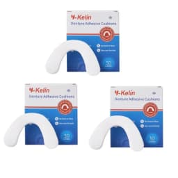 Y-Kelin Denture Adhesive Cushion 30/90/150 Pads / Pack Lower Natural Strong All Day Hold Comfort  Cushions