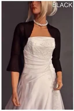 Chiffon Bolero Wedding Jacket 3/4 Bell Sleeve Shrug Wedding Wrap Bridal Cover Up Plus Size Women's Cape Custom made