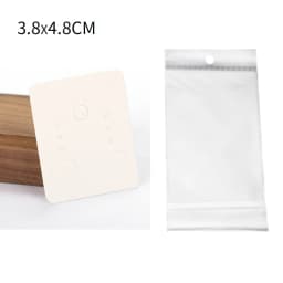 50Sets Earring Cards and 50pcs Bags Necklace Earring Display Cards Self-Seal Bags Kraft Paper Card for DIY Jewelry Packaging