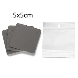 50Sets Earring Cards and 50pcs Bags Necklace Earring Display Cards Self-Seal Bags Kraft Paper Card for DIY Jewelry Packaging
