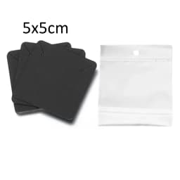 50Sets Earring Cards and 50pcs Bags Necklace Earring Display Cards Self-Seal Bags Kraft Paper Card for DIY Jewelry Packaging