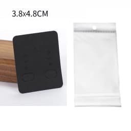 50Sets Earring Cards and 50pcs Bags Necklace Earring Display Cards Self-Seal Bags Kraft Paper Card for DIY Jewelry Packaging