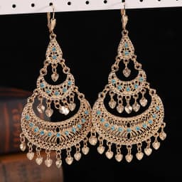 Moroccan Fashion Alloy Earrings French Hook Earrings Women's Elegant Wedding Party Preferred Accessories