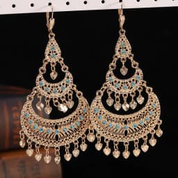 Moroccan Fashion Alloy Earrings French Hook Earrings Women's Elegant Wedding Party Preferred Accessories