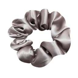 100% Pure Mulberry Silk Large Scrunchies Rubber Bands Hair Ties Gum Elastics Simple Pure Color for Women Girls 19 Momme 3.5CM
