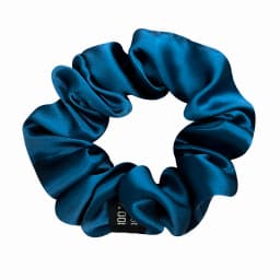 100% Pure Mulberry Silk Large Scrunchies Rubber Bands Hair Ties Gum Elastics Simple Pure Color for Women Girls 19 Momme 3.5CM