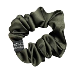 100% Pure Mulberry Silk Large Scrunchies Rubber Bands Hair Ties Gum Elastics Simple Pure Color for Women Girls 19 Momme 3.5CM