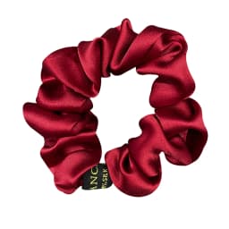 100% Pure Mulberry Silk Large Scrunchies Rubber Bands Hair Ties Gum Elastics Simple Pure Color for Women Girls 19 Momme 3.5CM