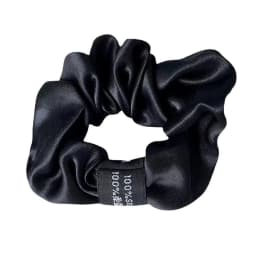 100% Pure Mulberry Silk Large Scrunchies Rubber Bands Hair Ties Gum Elastics Simple Pure Color for Women Girls 19 Momme 3.5CM
