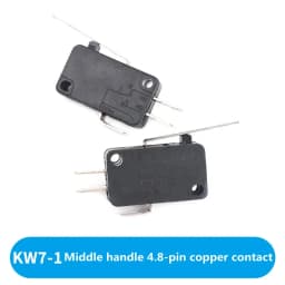 Limit Microswitch 5pcs 5A 250V 125V NO + NC + COM 6.3mm 3 Pins SPDT Micro Switch 28mm 52mm Arc Roller Lever Touch Switch