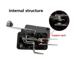 Limit Microswitch 5pcs 5A 250V 125V NO + NC + COM 6.3mm 3 Pins SPDT Micro Switch 28mm 52mm Arc Roller Lever Touch Switch