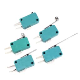 Limit Microswitch 5pcs 5A 250V 125V NO + NC + COM 6.3mm 3 Pins SPDT Micro Switch 28mm 52mm Arc Roller Lever Touch Switch