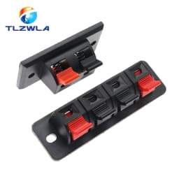 5PCS Plastic 2/4 Positions Connector Terminal Push In Jack Spring Load Audio Speaker Terminals Breadboard Clip